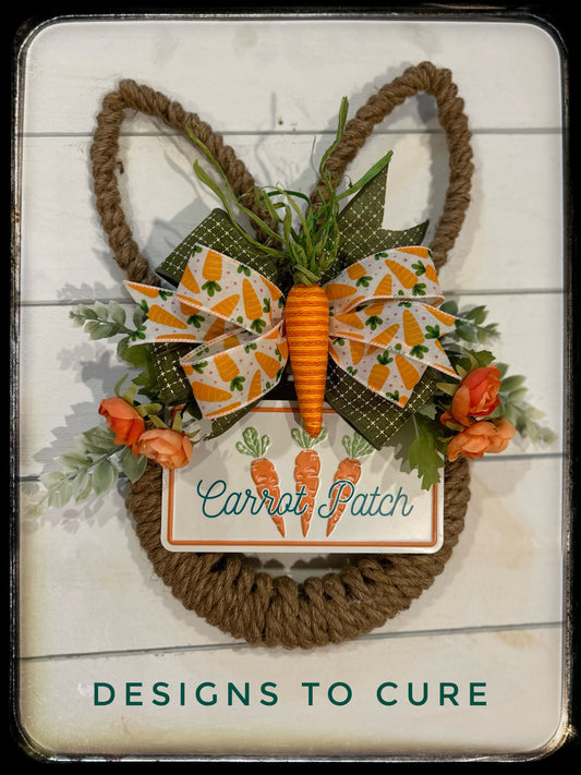 Carrot Patch Bunny Wreath