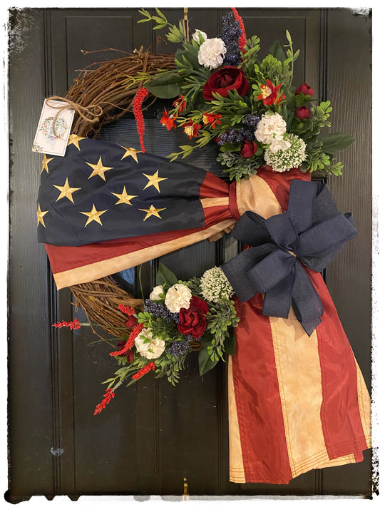 Deluxe Patriotic Flag Wreath